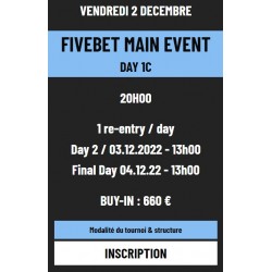 Tournoid e poker Fivebet main event day 1c